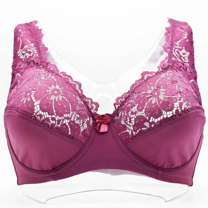 Sexy New Hot Gorgeous Embroidery Floral Lace Brassiere Plunge Lingerie Women's Underwear Big Size Bra B C D DD E F Cup Bh