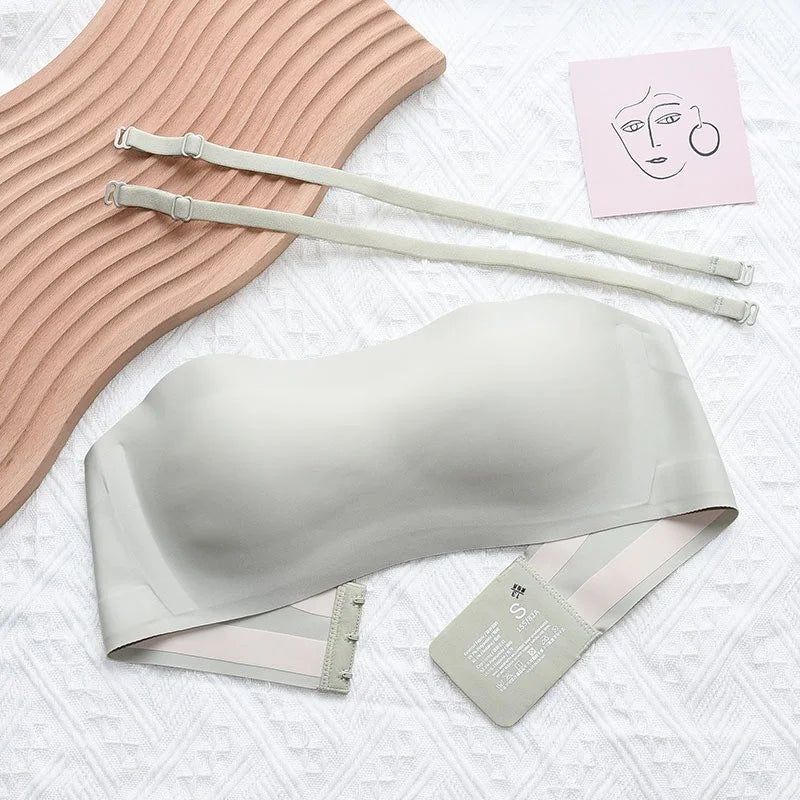 Women's Sexy Without Straps Bra Push Up Wireless Bras Beauty Back Non Slip Seamless Invisible Bralette Lingerie Strapless Bra