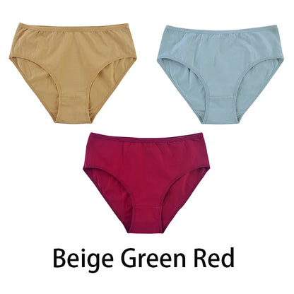 3PCS/Set Women Sexy Seamless Cotton Panties Big Size Underwear Female Underpants Girls 6 Solid Color Soft Briefs Lingerie 8815