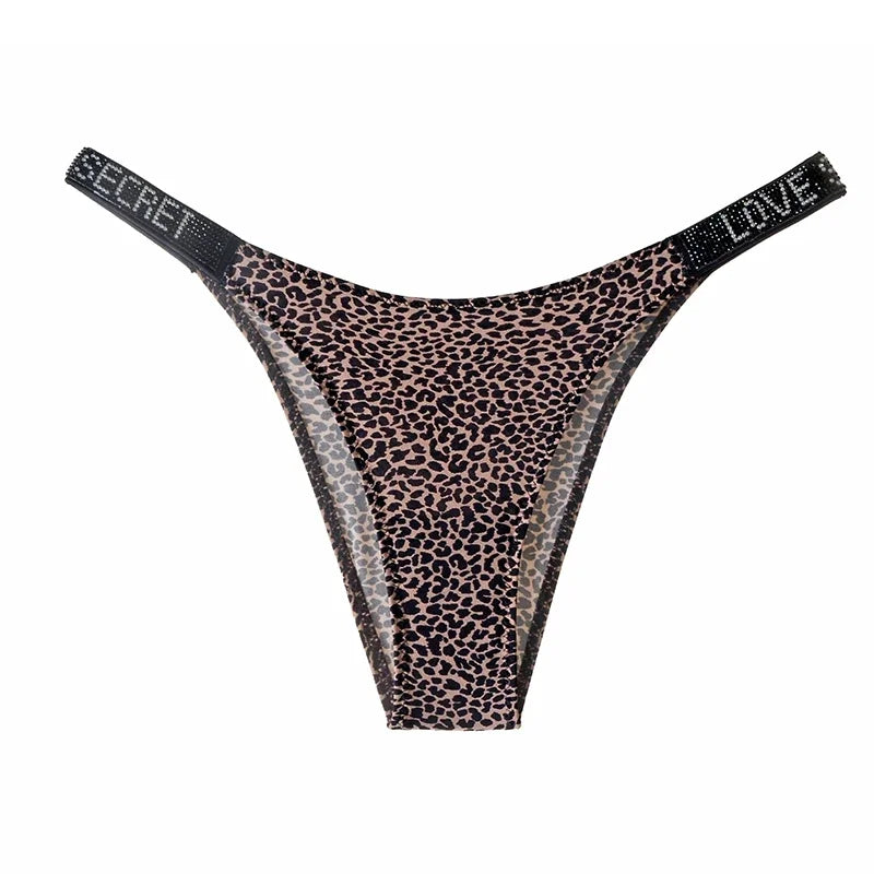 Shiny Rhinestone Thong Women Low Waist Panties Sexy Underwear Ladies Briefs Lingere Panty Underware Womens Lingerie Thongs