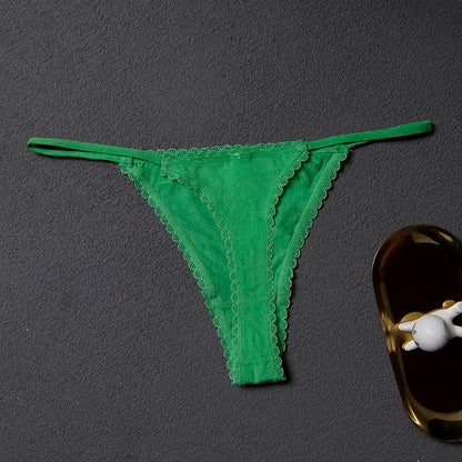 Women ruffles Underwear Invisible Seamless T Panties G-String Female Sexy Thongs Intimates Lingerie Ladies Briefs 1pcs abc01