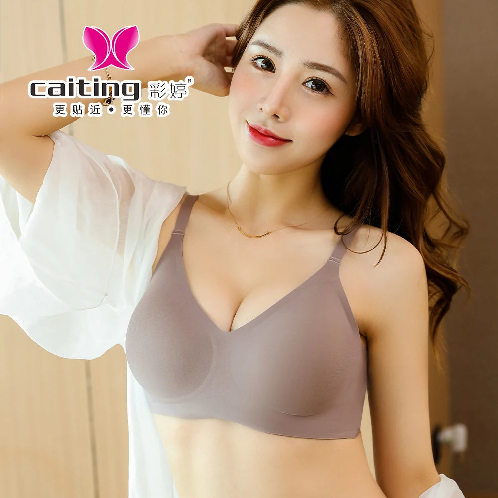 CAITING Seamless Wireless Bra for Women – Ultra-Soft Comfortable Everyday Lingerie with Light Support, Invisible Under T-Shirts