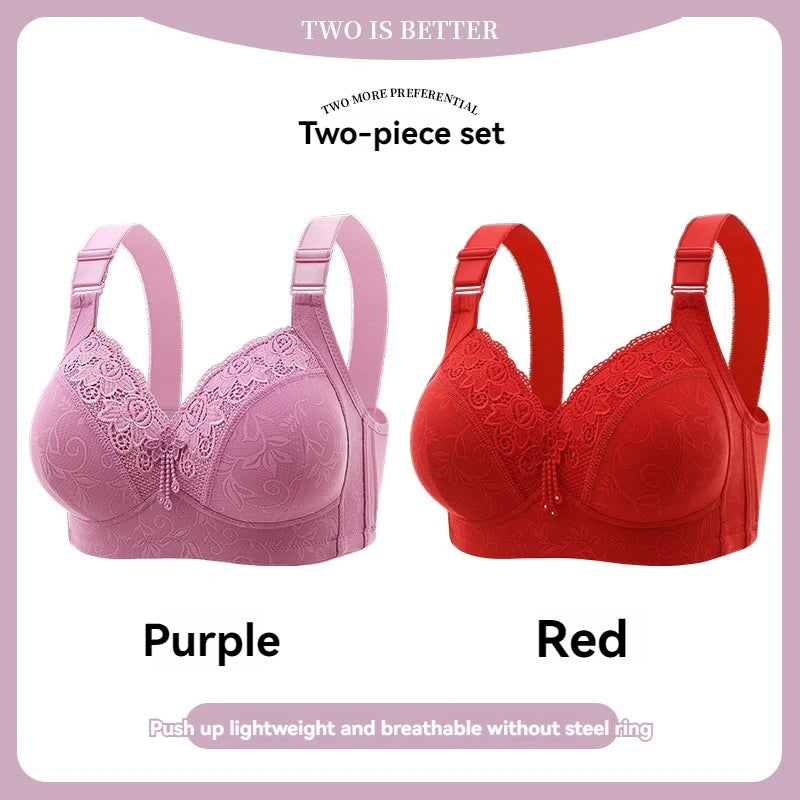 Womens Lace Bras Ultra-Thin Perspective Bralette Deep V Bra Sexy Lingerie Tops Plus Size  Cup Mom's underwear active bra