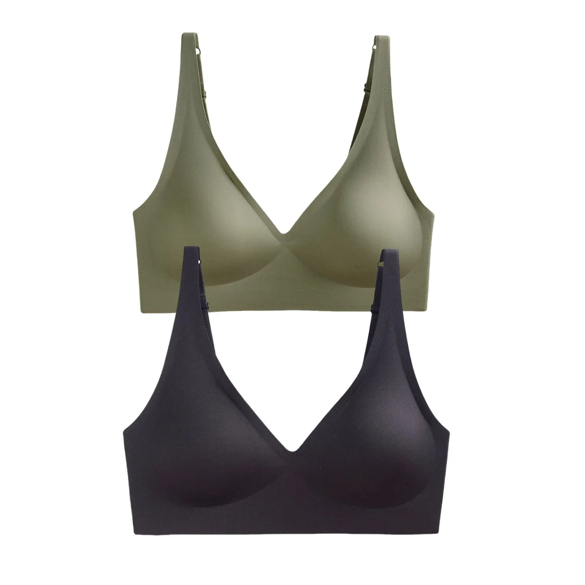 2Pcs/Set Seamless Bras For Women Wireless Underwear Push Up Brassiere Soft Padded Intimates Female Sexy Lingerie Sleepwear S-XXL
