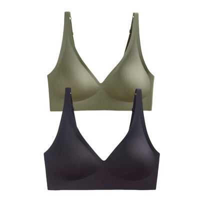 2Pcs/Set Seamless Bras For Women Wireless Underwear Push Up Brassiere Soft Padded Intimates Female Sexy Lingerie Sleepwear S-XXL