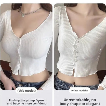 12CM Ultra Thick Push Up Bra for Small Chest Extreme Lift Plunge Enhancement Creates Dramatic Curve Hourglass Shape Anti-Sagging