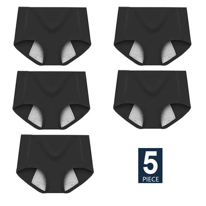 5Pcs Leak Proof Menstrual Women's Panties Cotton Physiological Briefs Widen Female Lingerie Period Pants Mid Waist Underwear