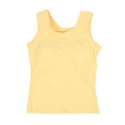 Women Solid Basic T-shirts Summer Vest Bra Tops With Pad Streetwear Y2K Elastic Rib-Knit Sleeveless Casual Tank Tops Female