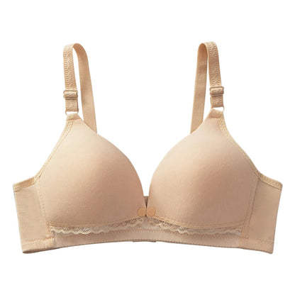 Maternity Nursing Bra with Thin Cups and Front Clasp for Easy Breastfeeding Prevent Sagging Women Solid Color Underwear Clothing