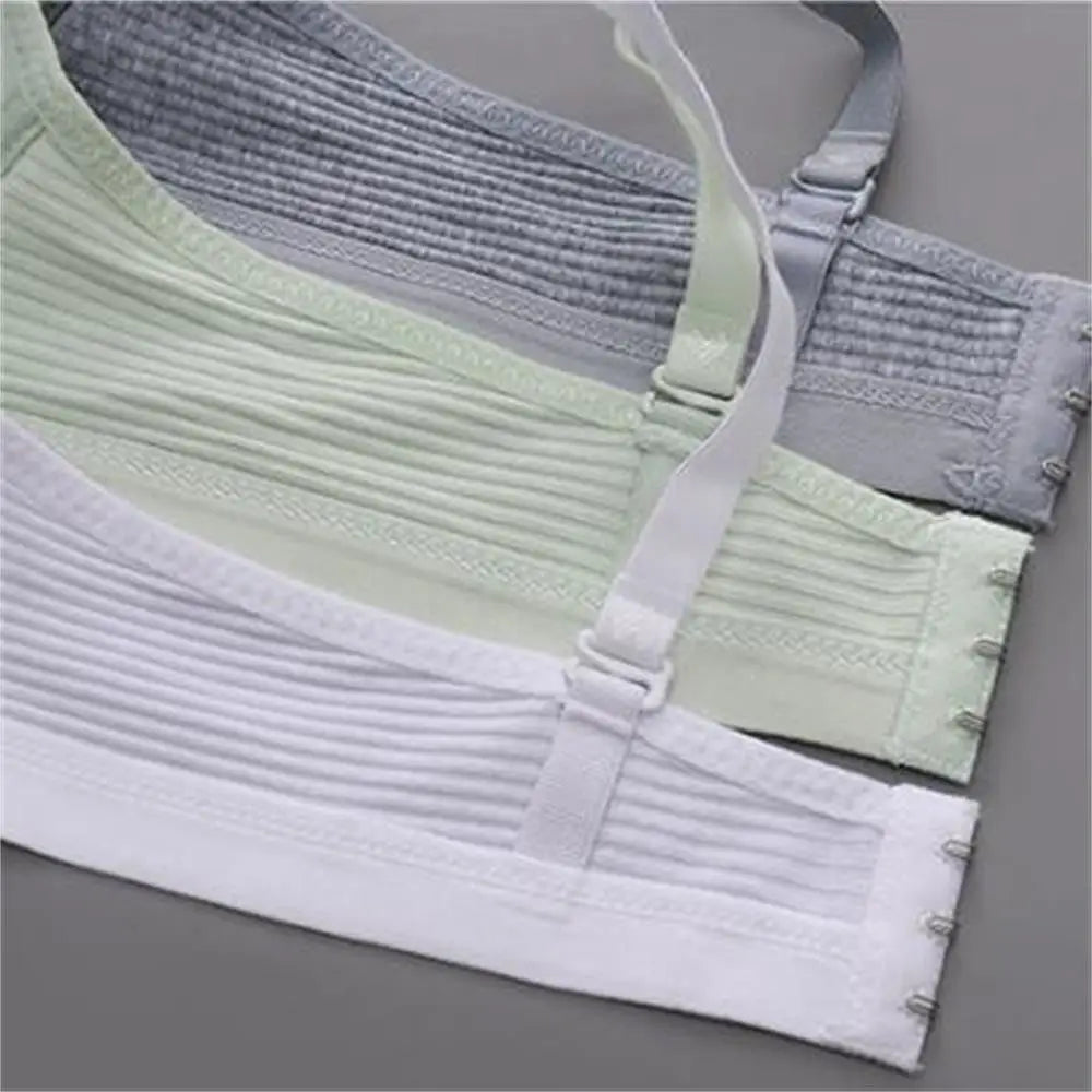 New Simple Cotton Girl Bra Underwear Student Bra Teen Thin Section Without Steel Ring Comfortable Sleep Bra Sports Vest