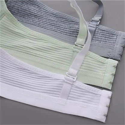 New Simple Cotton Girl Bra Underwear Student Bra Teen Thin Section Without Steel Ring Comfortable Sleep Bra Sports Vest