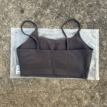 Solid Color Women Fitness Sports Bra Top Gym Yoga triangle backless Athletic Back Cutout Cross Tight Workout Soft With Chest Pad