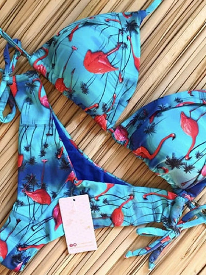RUOTONGSEPT Sexy Print Bikinis Set Women Swimsuit Bandage Two-Piece Swimwear Brazilian Biquínis Beachwear Bathing Suit 2022 New