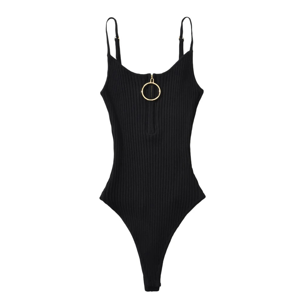 Sexy bodysuit women pink knitted tops women 2024 Summer bodycon bodysuits black camisole bodysuits crochet top backless green