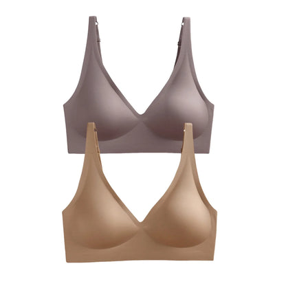 2Pcs/Set Seamless Bras For Women Wireless Underwear Push Up Brassiere Soft Padded Intimates Female Sexy Lingerie Sleepwear S-XXL