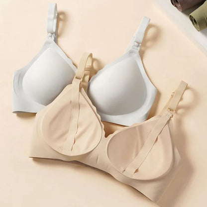 Maternity Bra with Push-up Front To Prevent Sagging Seamless Breathable and Comfortable Nursing Push-up Bra