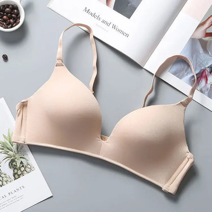 Ultra Thin Sexy Ice Silk Wireless Bra For Women Sexy Gather Underwear Push Up Simple Lingerie Seamless Brassiere Bralettle