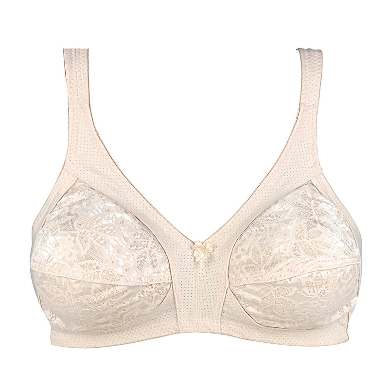 Women's Wireless Bra Cotton Plus Size Bras Comfortable Underwear Thin Breathable  Lingerie Big Cup 52F 54E