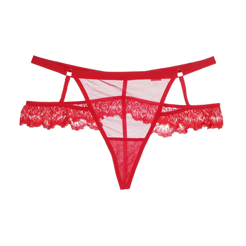 ALLTOOALL Women Sexy Panties Lace Underwear Female Seamless Lingerie Low Waist Transparent Hollow Out G-string Thongs Underpants