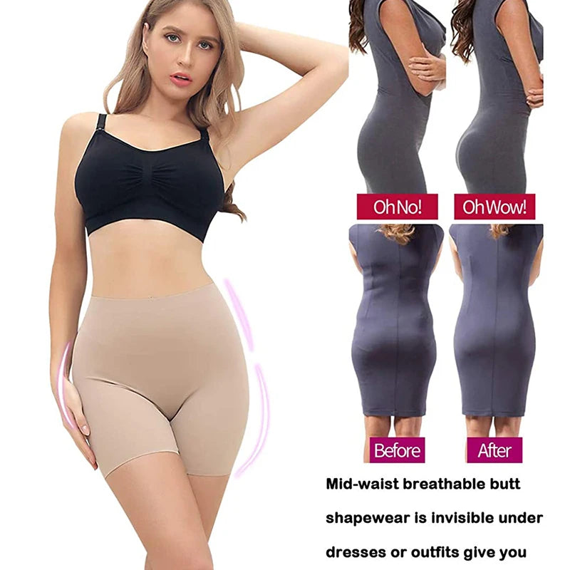 Seamless Slip Shorts Women Panties Shapewear Thigh Slimmer High Waist Tummy Control Body Shaper Nude Shaping Underwear Summer