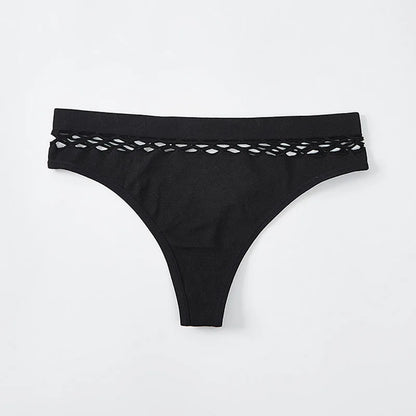 1pcs Mid Waist Thongs Seamless Women's Panties Hottie G-String Lingeries Lady Comfort Hollow-out Briefs Female Shaper Underwears