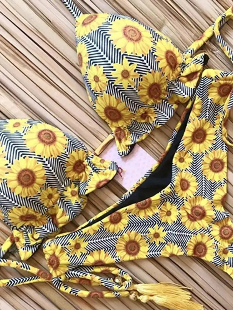 RUOTONGSEPT Sexy Print Bikinis Set Women Swimsuit Bandage Two-Piece Swimwear Brazilian Biquínis Beachwear Bathing Suit 2022 New