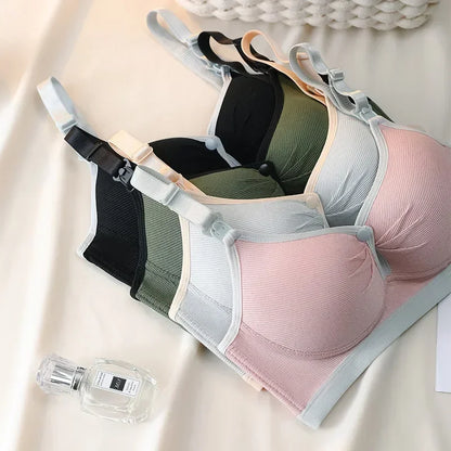 High Quality Maternity Nursing Bras Cotton Breastfeeding Pregnant Underwear Seamless Large Size Breathable Bra Push Up