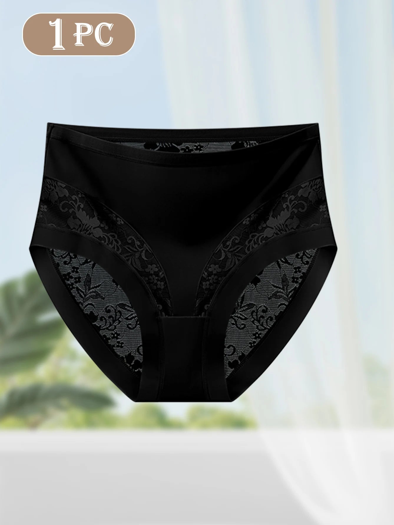 Women’s Lace Panties - Elegant Mesh Patchwork Design, Soft, Breathable, Comfortable for Date Nights & Everyday Wear