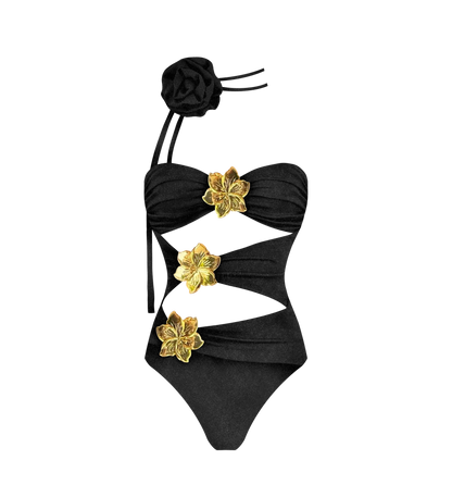 2024 High Quality One Piece Swimsuit Floral Ruffle Printed Push Up Women Bikini Set Swimwear Slimming Bathing Suit Beach Wear
