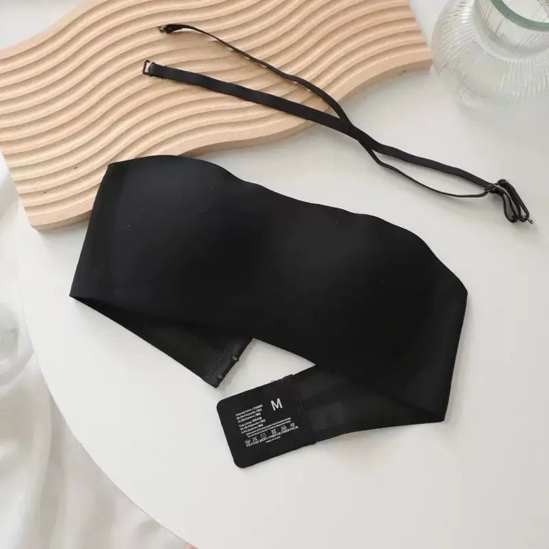 Seamless Strapless Invisible Bra for Small Chest Breathable Light Thin Gathered Breasts Beautiful Back Women's Underwear