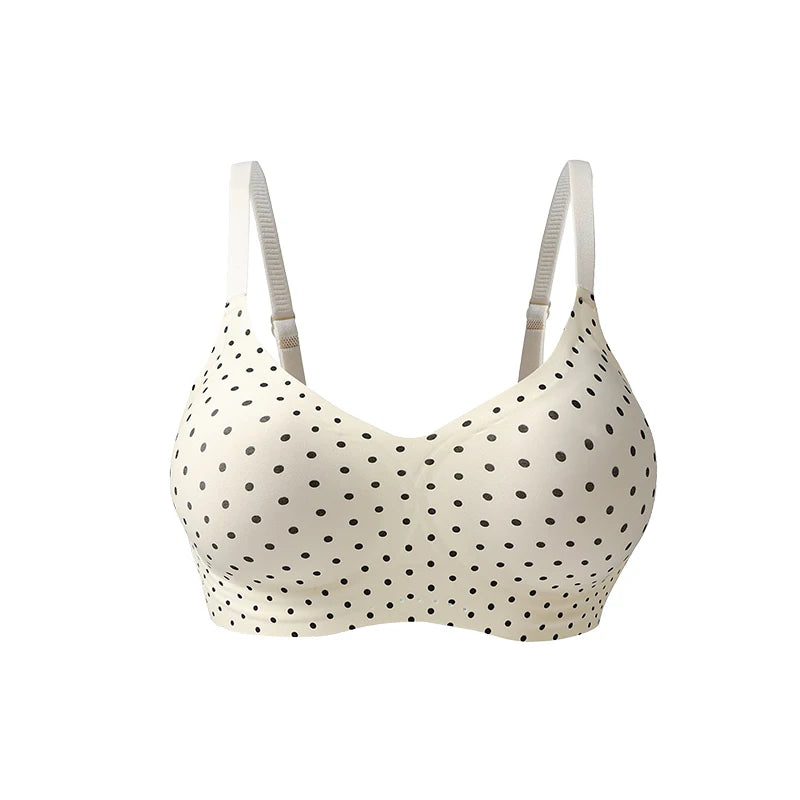 FallSweet Classical Red Plaid Push Up Bra for Women Seamless Wireless Bralette Female Invisible Brassiere Small Breasts Lingerie