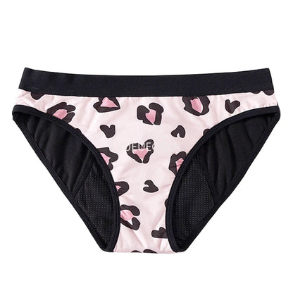 Teen & Women's Period Underwear - 4-Layer Leakproof Cotton Briefs for Medium Flow, Reusable Menstrual Panties