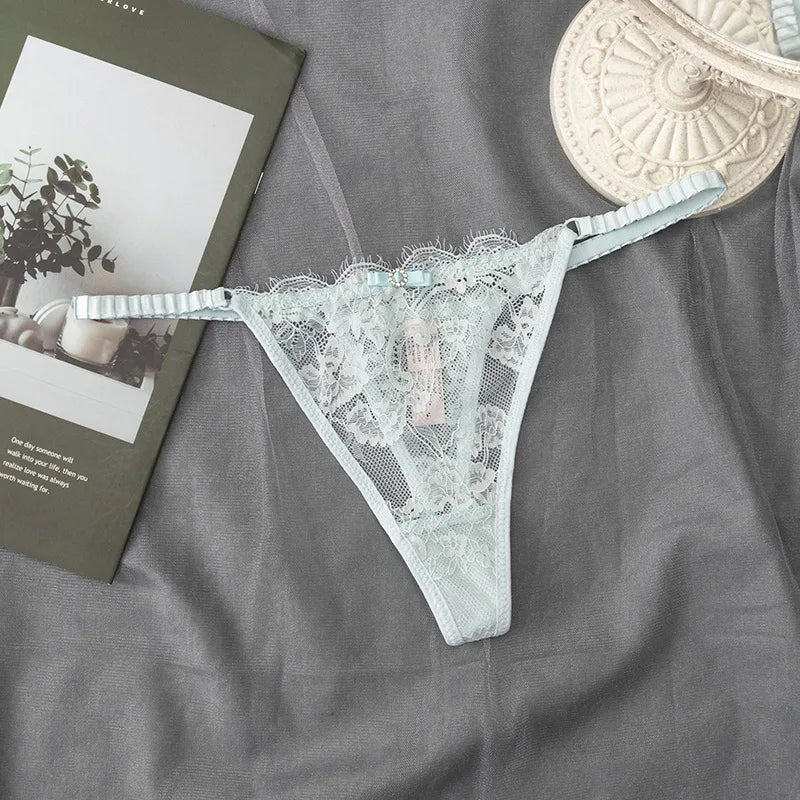 Women'S Sexy Lace Up Cut Out Thong Breathable Underwear for Women Thong Underwear Стринги Женские