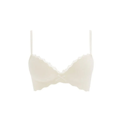 Solid Push Up Wireless Deep V Bra Shockproof Anti-sagging Lace Bowknot Bra Adjustable Lingerie Seamless Bra Girls