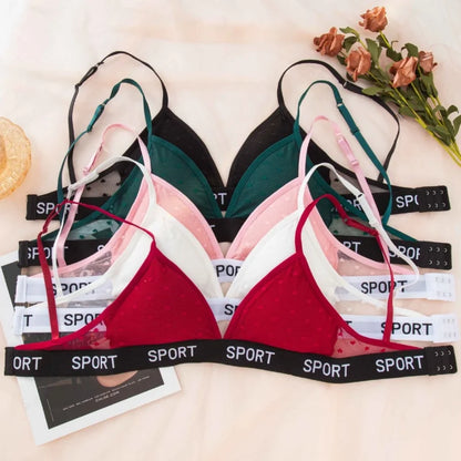 Women Lace Bra Set Sexy Lingerie Push Up Bralette Non-wire Bras Transparent Low Rise Thongs 3/4 Cup Female Underwear Set