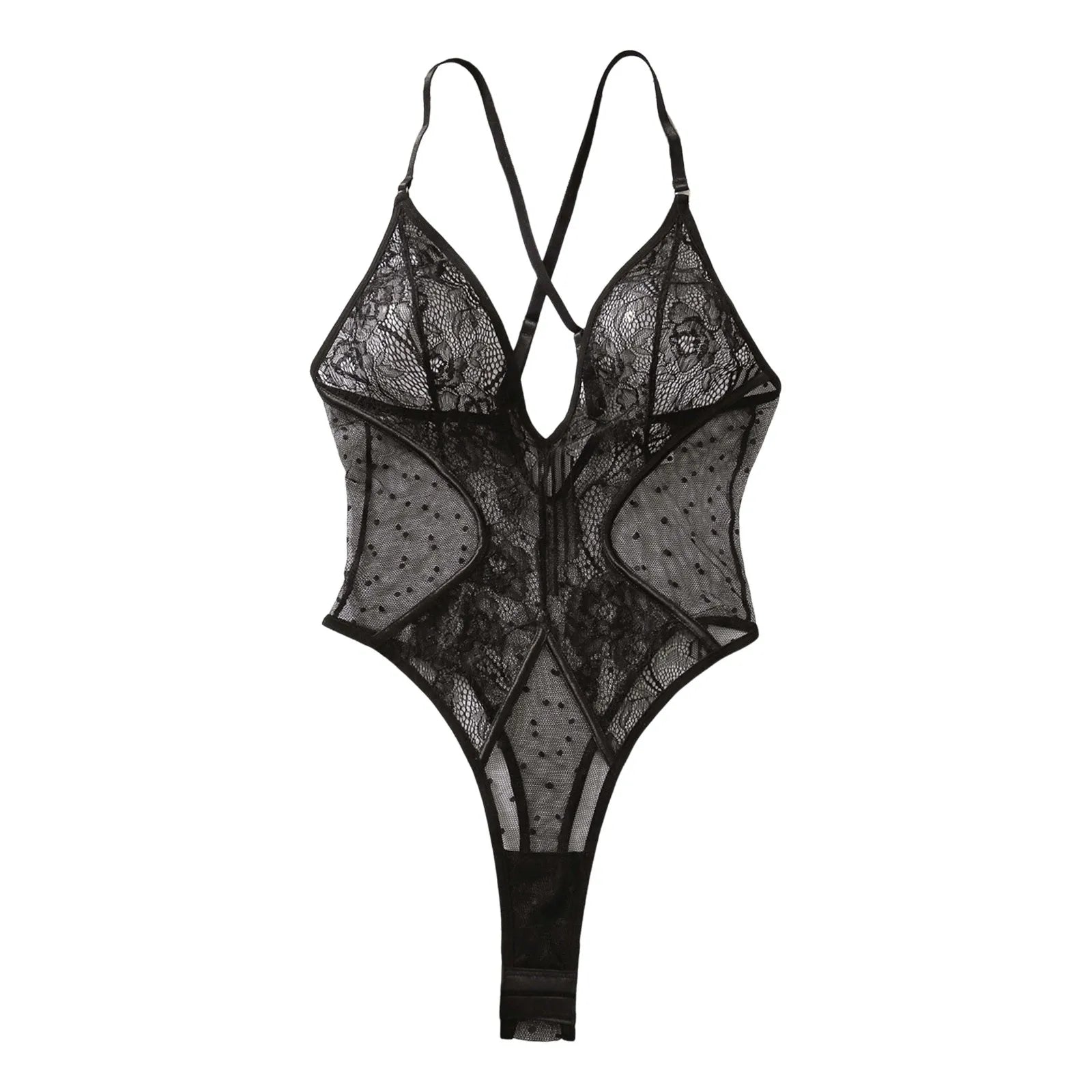Women'S Underwear Sexy Slim Fit Thin Strap Bodysuit Lace Nightclub Hollow Out Spicy Girl Slim Fit Backless Bodysuit One Piece