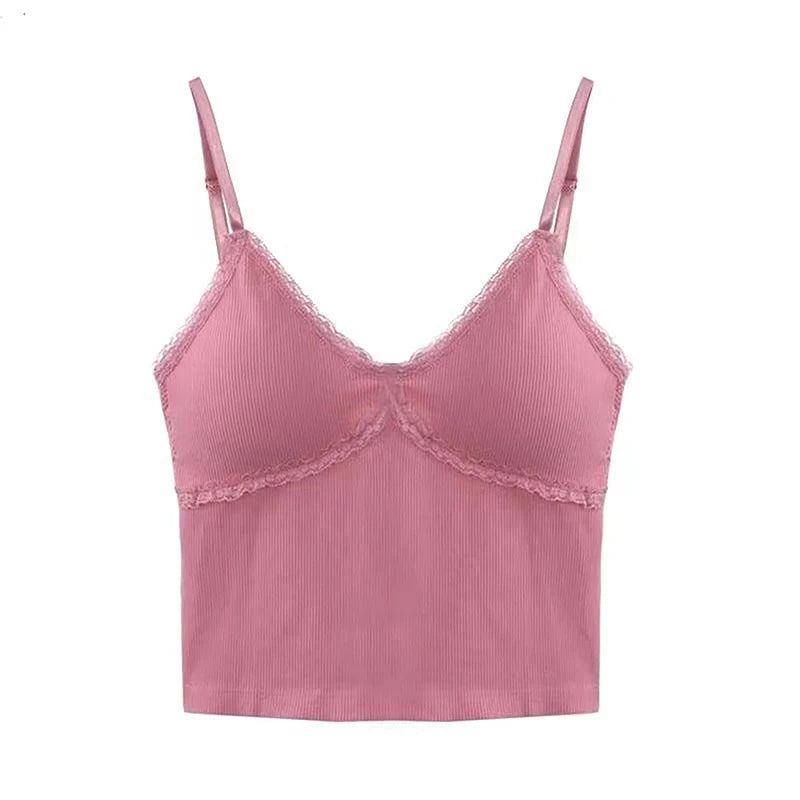 Crop Top Women Sexy Sleeveless Tops Fashion Female Underwear Lady's Camisole Girl Basic T-shirt Vest Lingerie Bras Tube Tops Hot