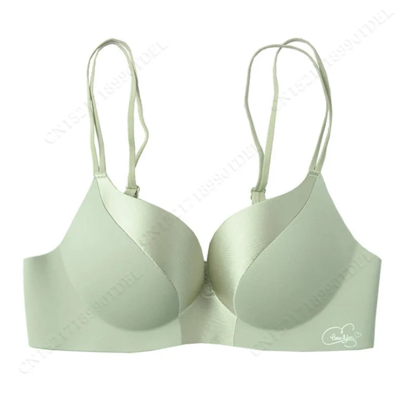 Seamless Sexy Lingerie Deep V 3/4 Cup Push Up Women Bra Comfortable Breathable Underwear Wireless Female Bralette Intimates
