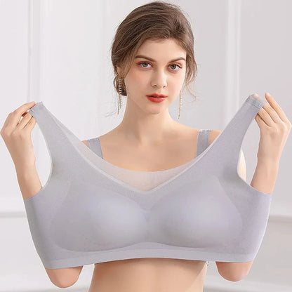 2PCS sexy bra lingerie Plus Size 4XL Seamless Bralette Wire Free Bras For Women Underwear Lingerie Sleep Brassiere Breathable