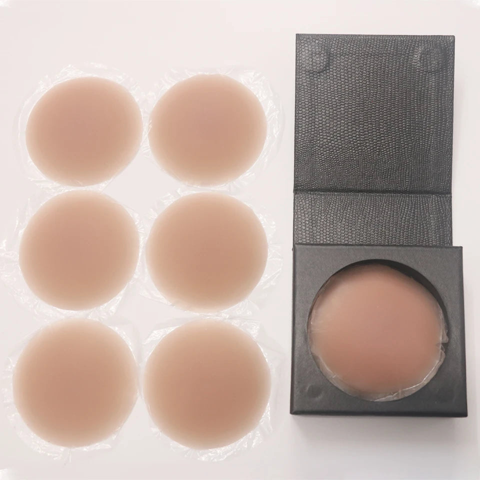 3 Pairs Reusable Nipple Covers Silicone Nipple Pasties For Women Adhesive Breast Petals Chest Sticker No Show Sticky Bra