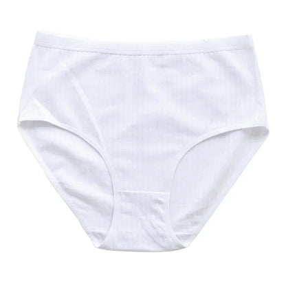 6pcs Cotton Women Panties Lady Plus Size Underwear High Waist Briefs Breathable Solid Color Female Lingerie Shorts