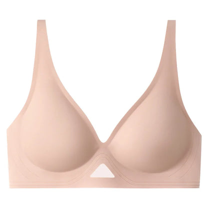 FINETOO Deep V Seamless Bra Women Sexy Hollow Underwear Ladies Comfortable Wireless Brassiere Soft Female 3/4 Cup Bras Lingerie
