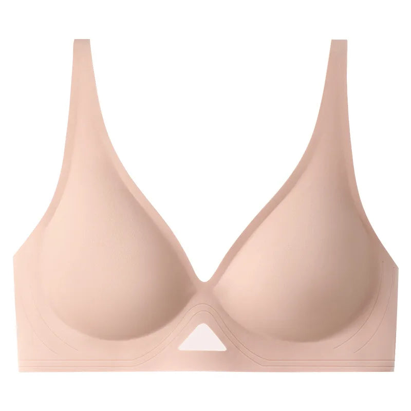 FINETOO Deep V Seamless Bra Women Sexy Hollow Underwear Ladies Comfortable Wireless Brassiere Soft Female 3/4 Cup Bras Lingerie
