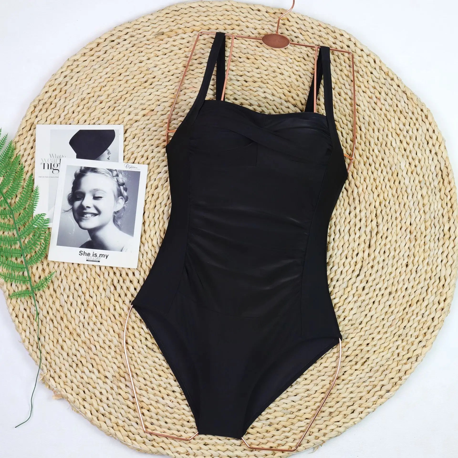 2024 Sexy One Piece Women Swimsuit Push Up Bikini Beach Bodysuit Monokini Tummy Control Swimwear Plus Size Bathing Suit