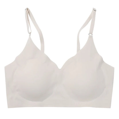 CINOON Seamless Bras for Woman Push Up Underwear Sleep Removable Padded Bralette One Piece Brassiere Wireless Comfort Intimate