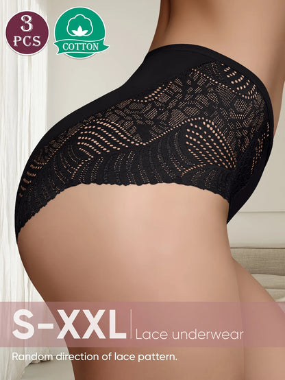 3-Pack Women's Panties: Lightweight, Breathable, Sexy Cut-Out Triangle Design