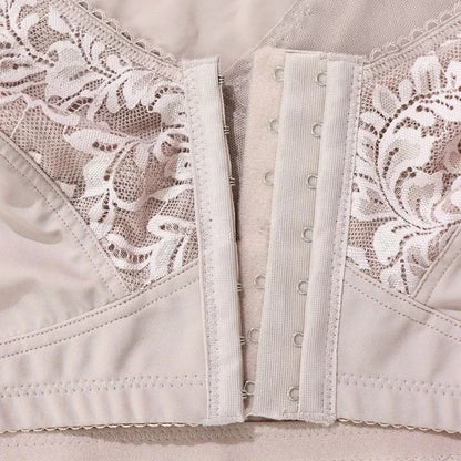 Plus Size Minimizer Bra 5XL Wireless Front Closure, Full Cup Unlined Floral Lace Non-Padded Comfort  Support for Large Bust