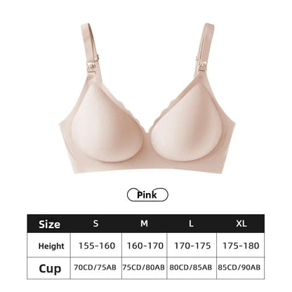 Maternity Bra with Push-up Front To Prevent Sagging Seamless Breathable and Comfortable Nursing Push-up Bra