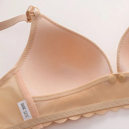 Women Pregnancy Nursing Bra Comfortable Anti Sagging Front Opening Buckle Postpartum Breastfeeding Convenient Bras New