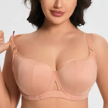 Womens Push Up Minimizer Bra Full Cup Underwire Female Smooth Plus Size Lingerie 75 80 85 90 95 D E F G H I EU Size